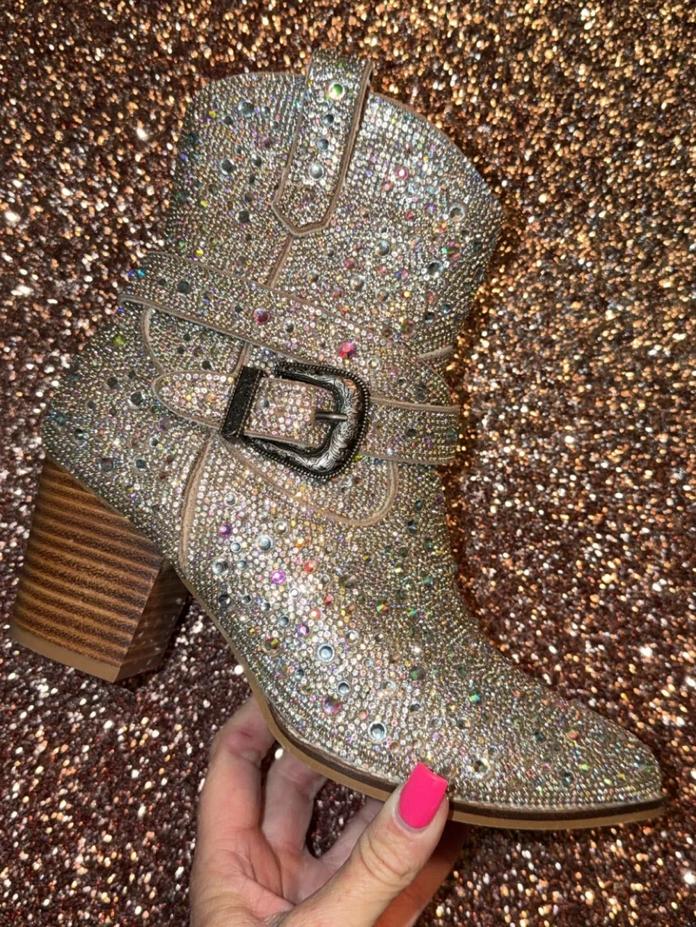 NIB ✨Women's Rhinestone Embellished Ankle Boot